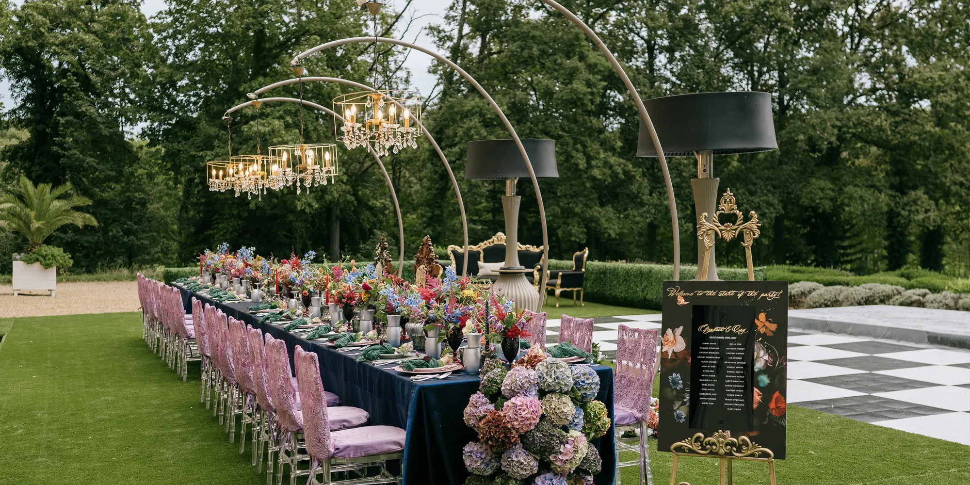 chateau challain alice in wonderland wedding