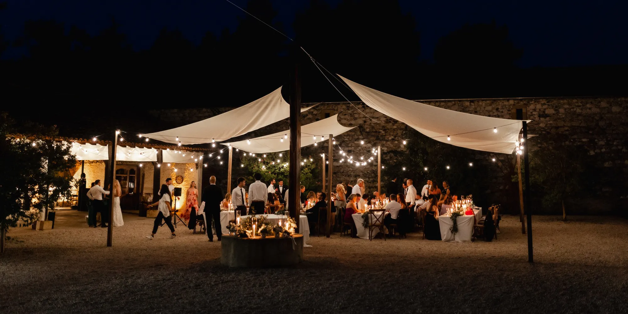 fairy light wedding venue france