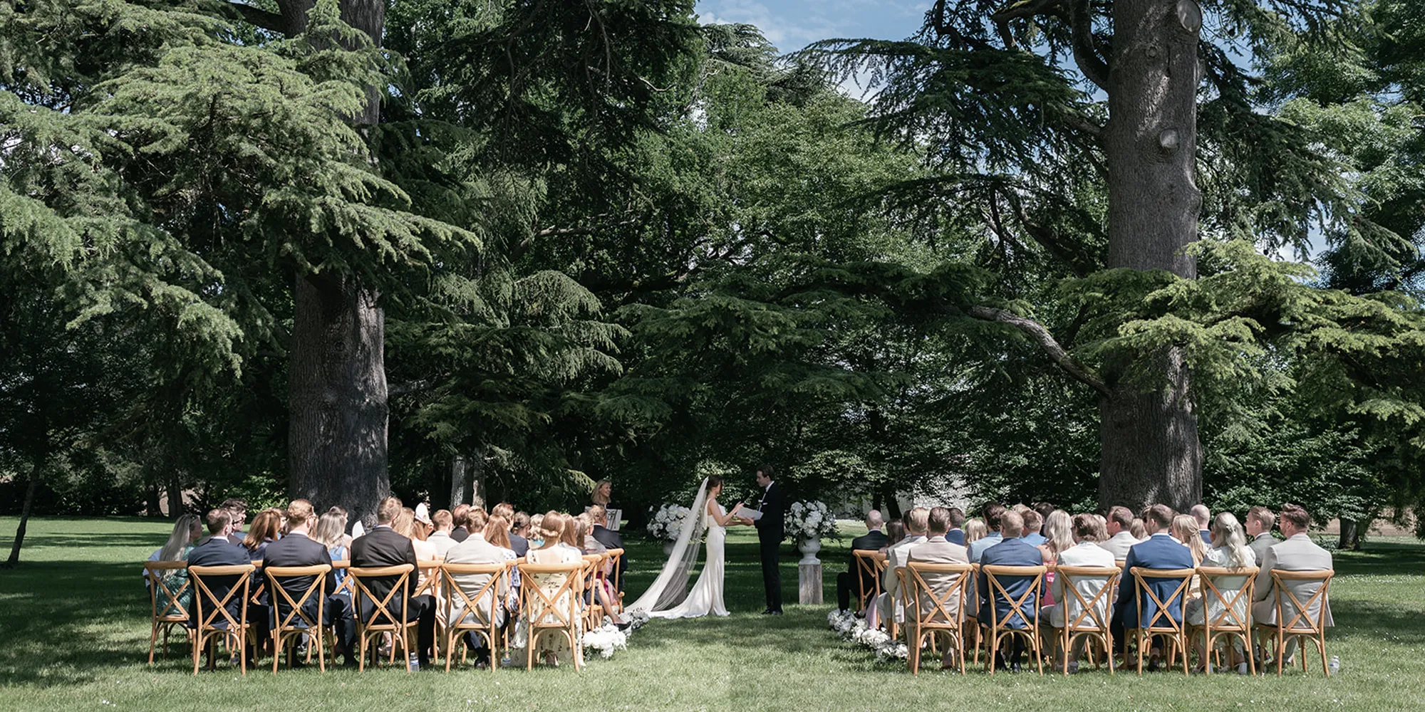 chateau ceremony green wedding