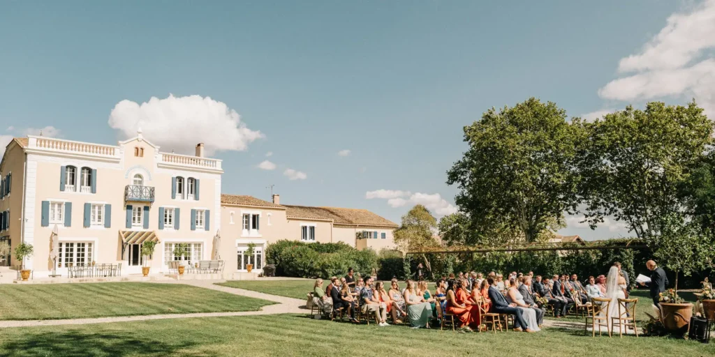 french wedding chateau canet