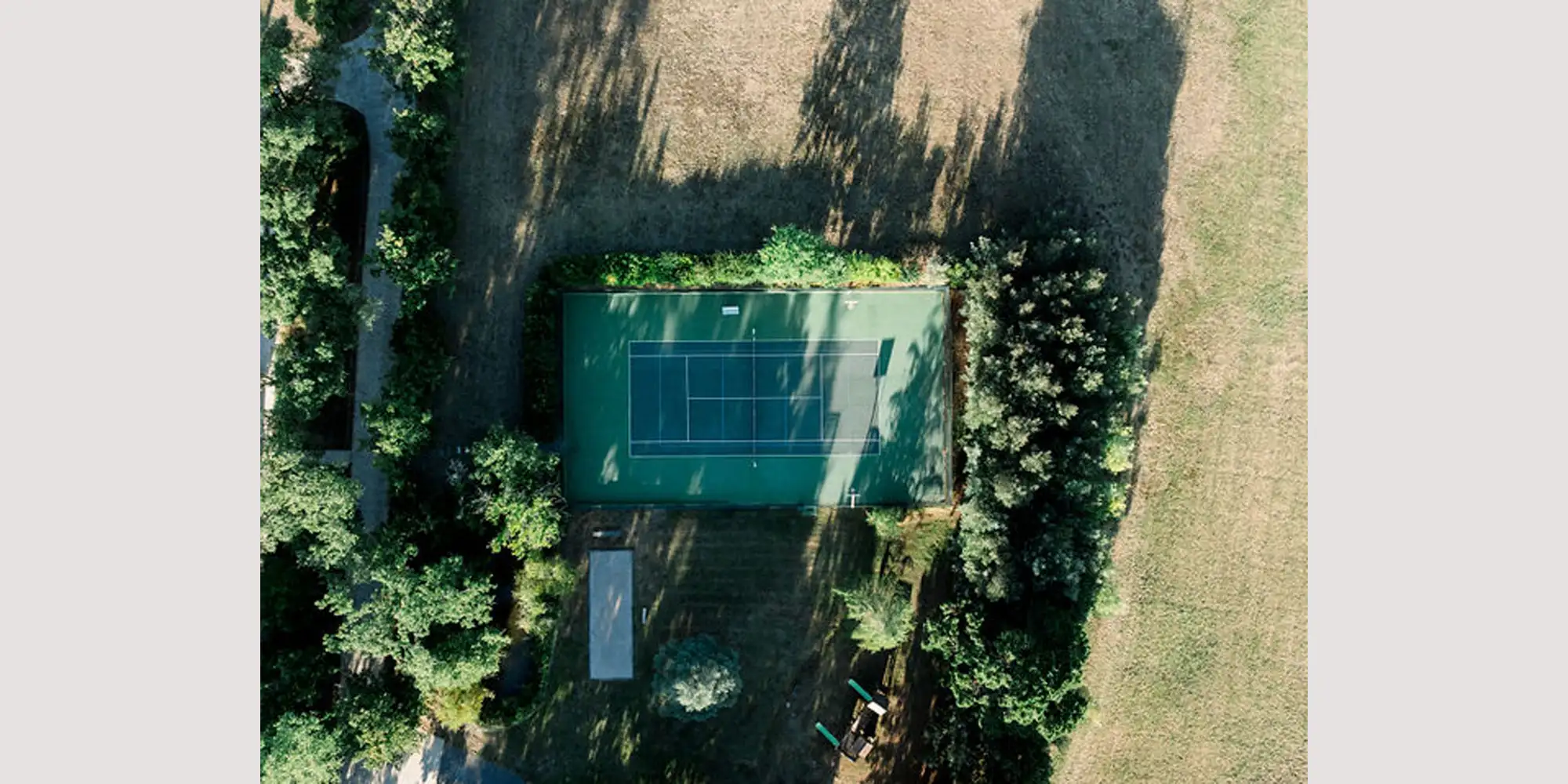 french wedding venue with tennis court