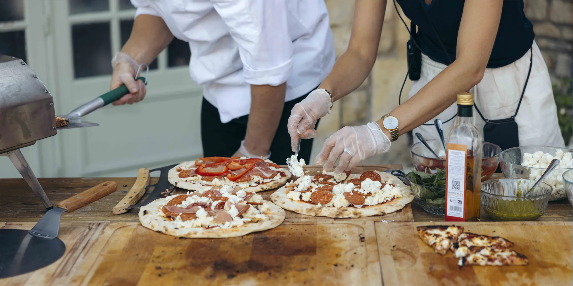 chateau de la couronne catering pizza wedding