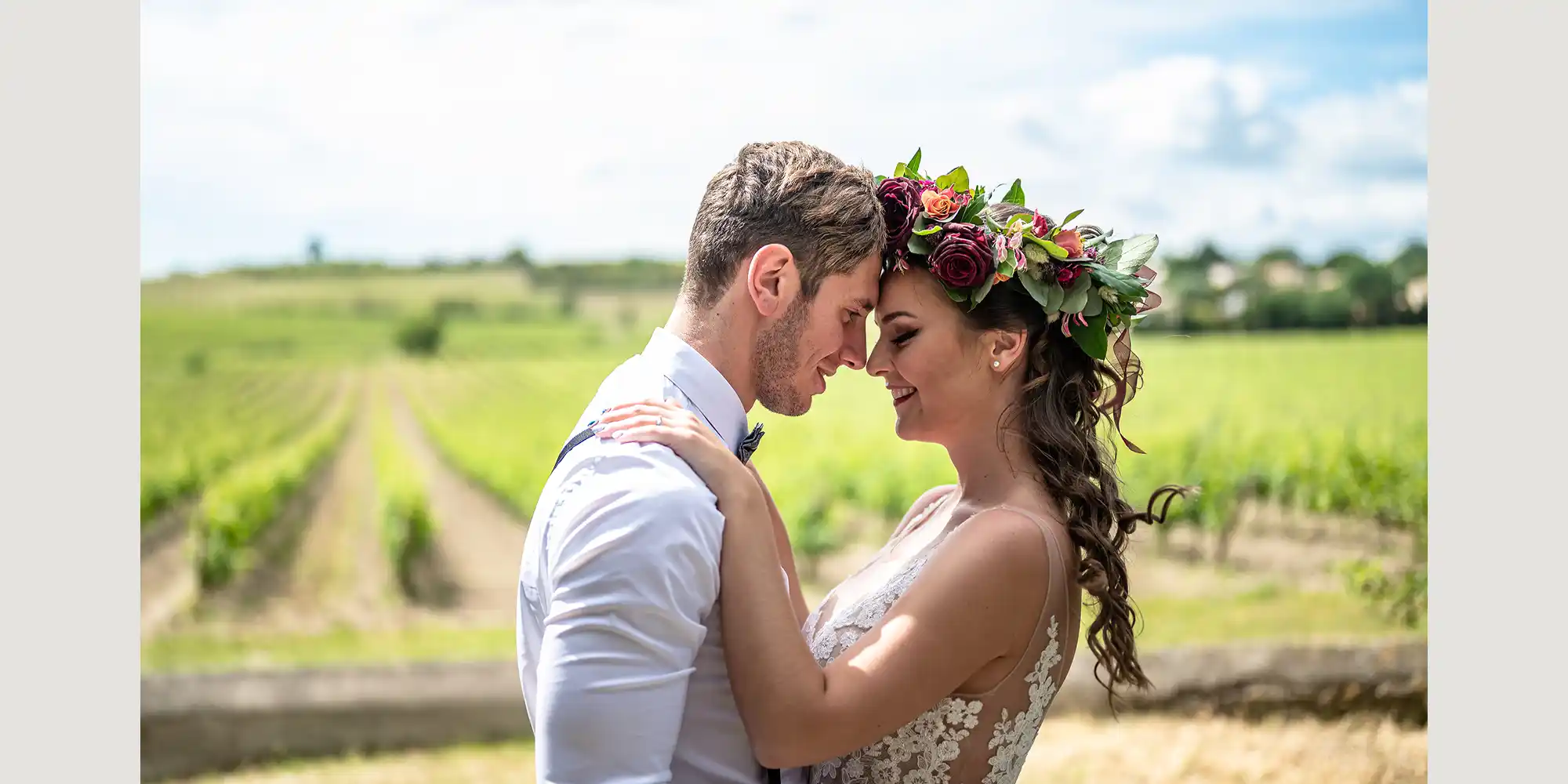 french organic vineyard wedding