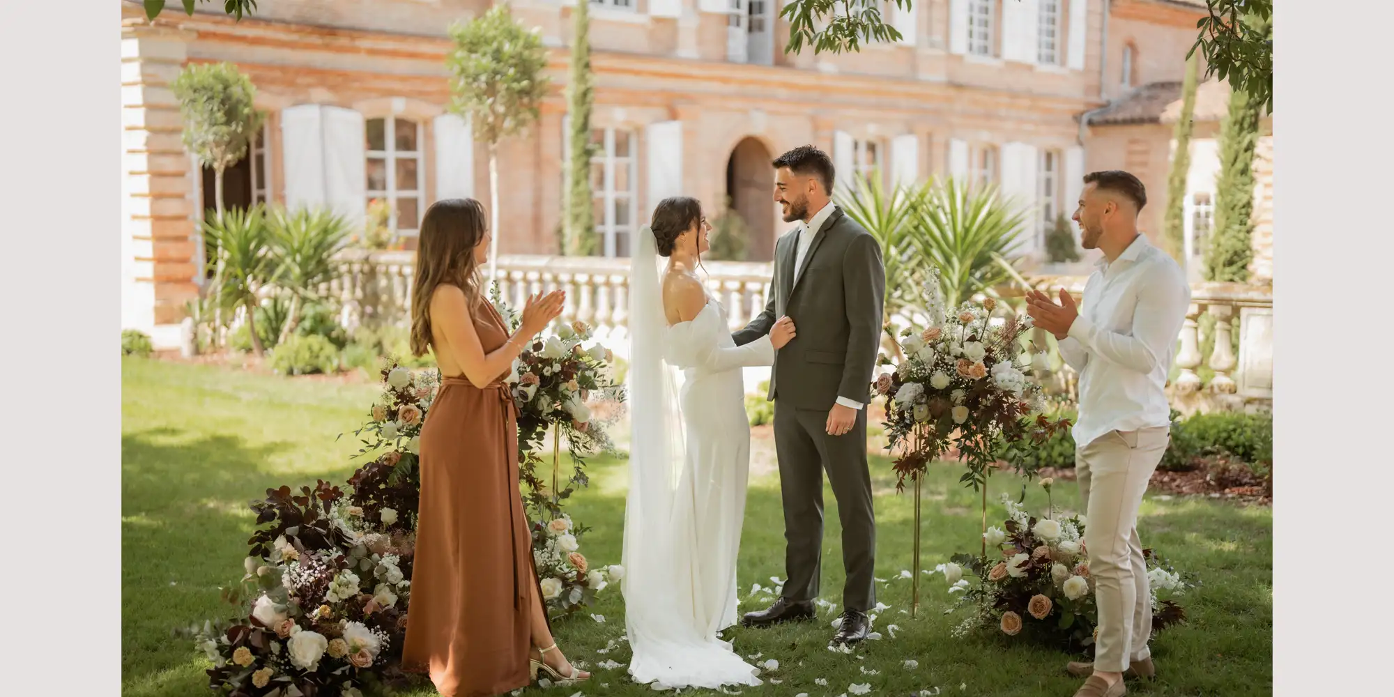 wedding ceremony chateau du pujolet