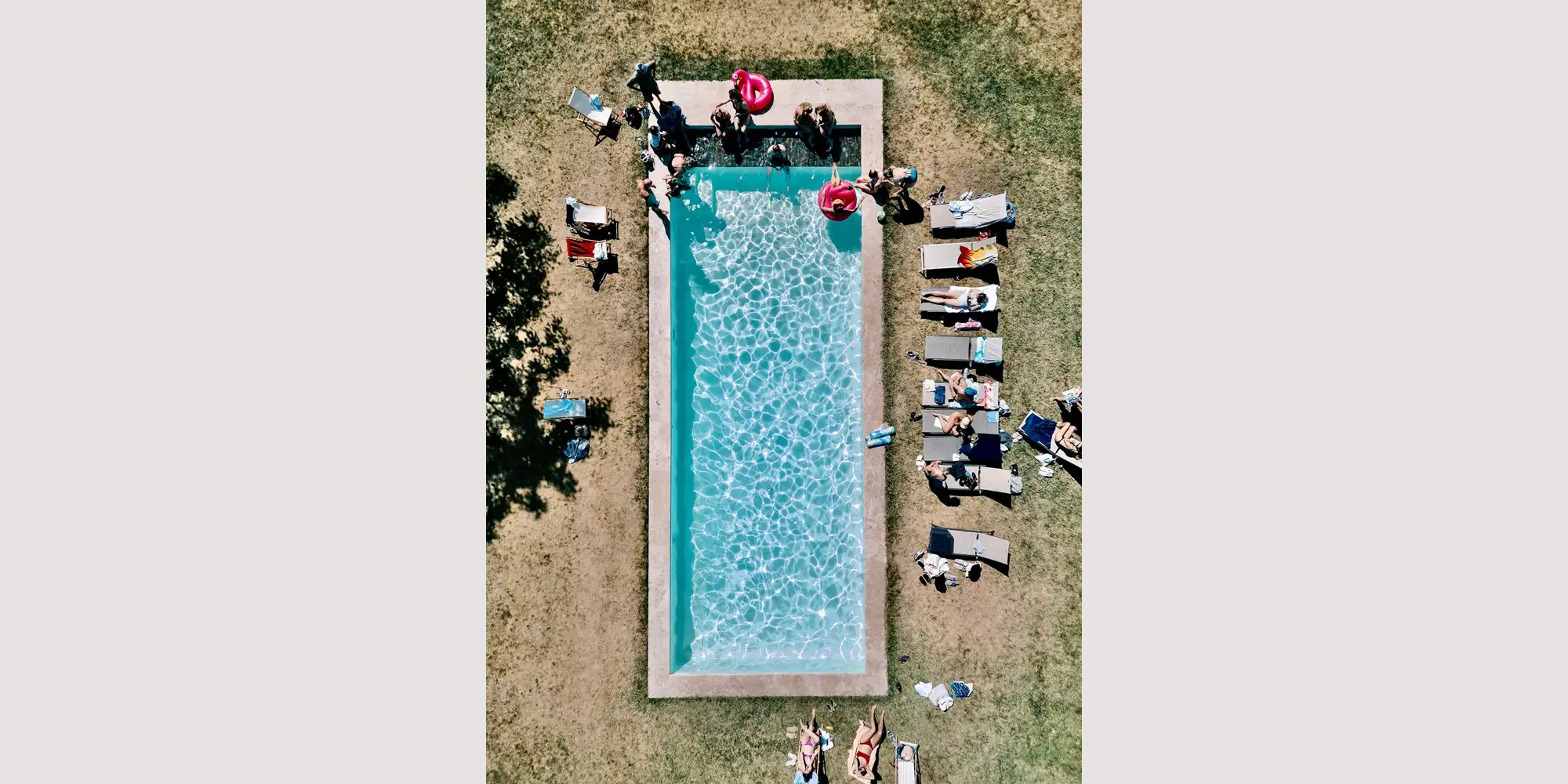 le chereau pool party after wedding france