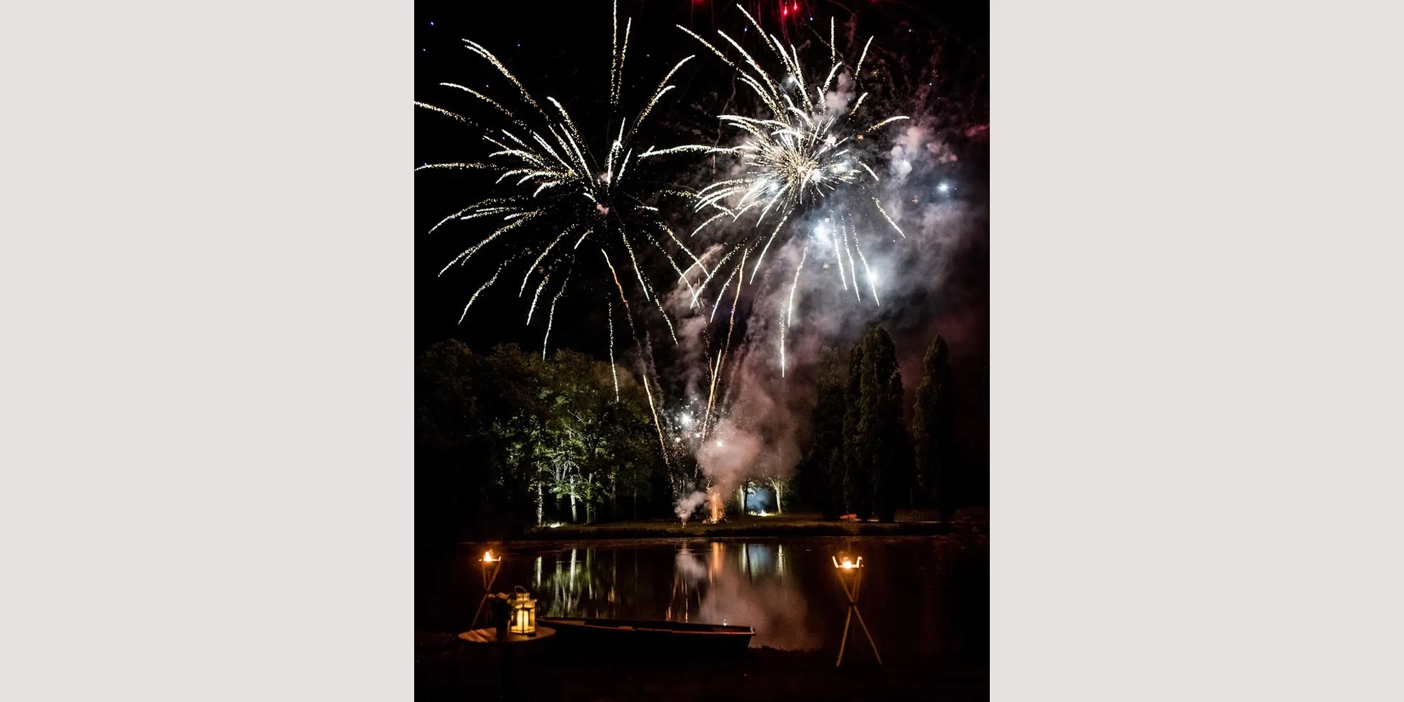 chateau wedding fireworks near paris