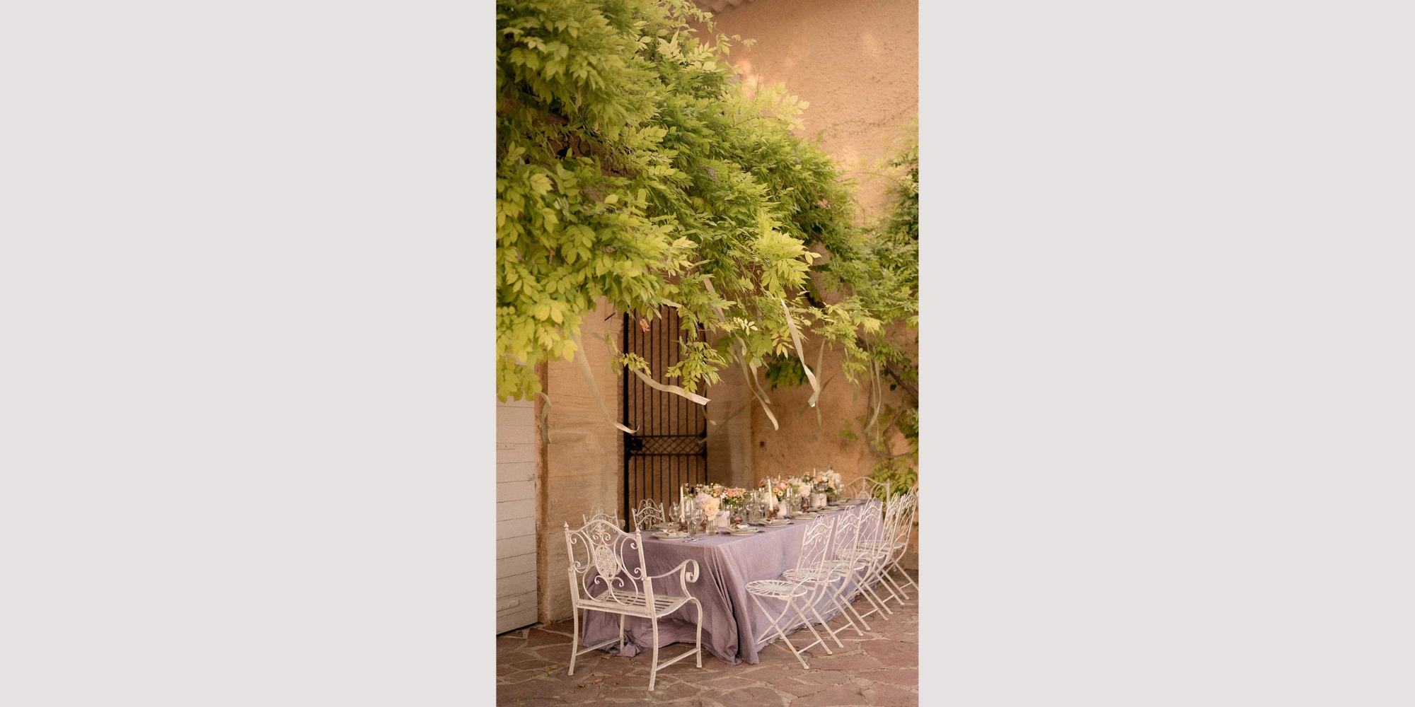 outdoor space wedding chateau