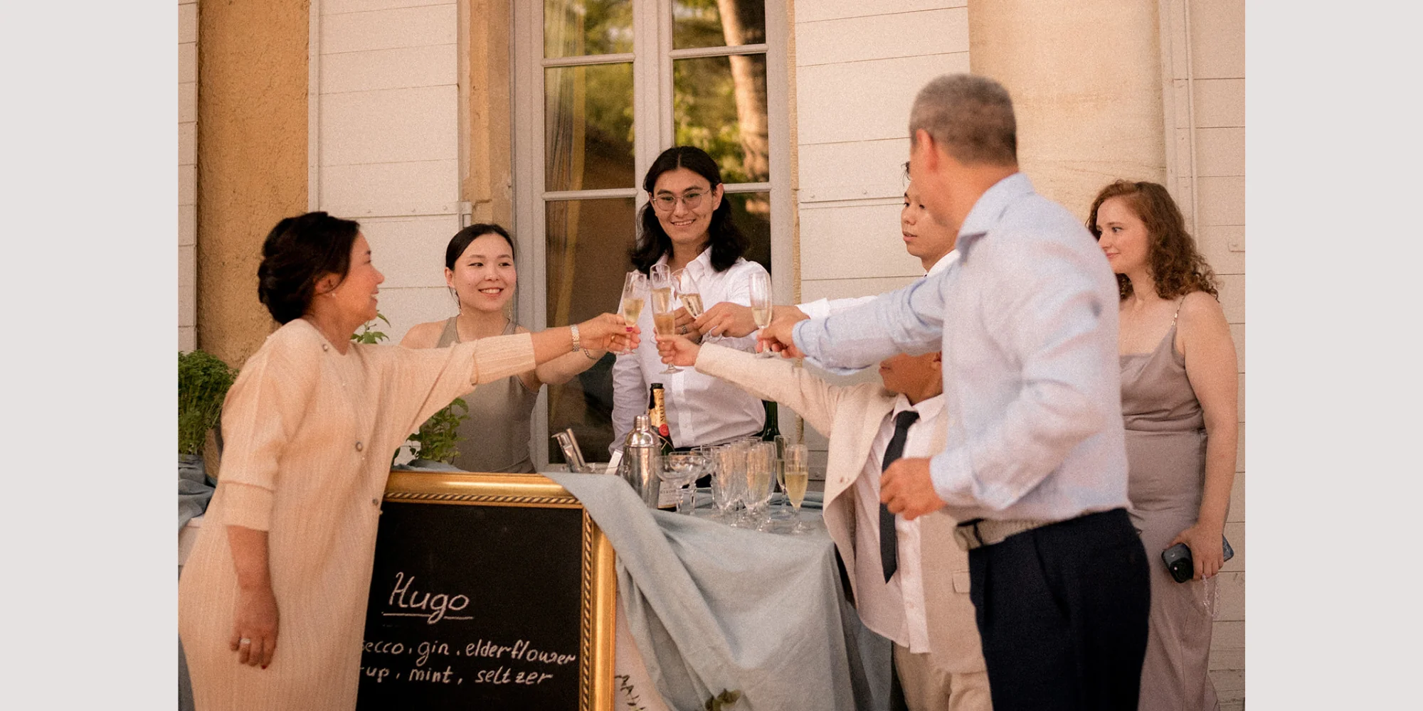 asian wedding in a french provence chateau