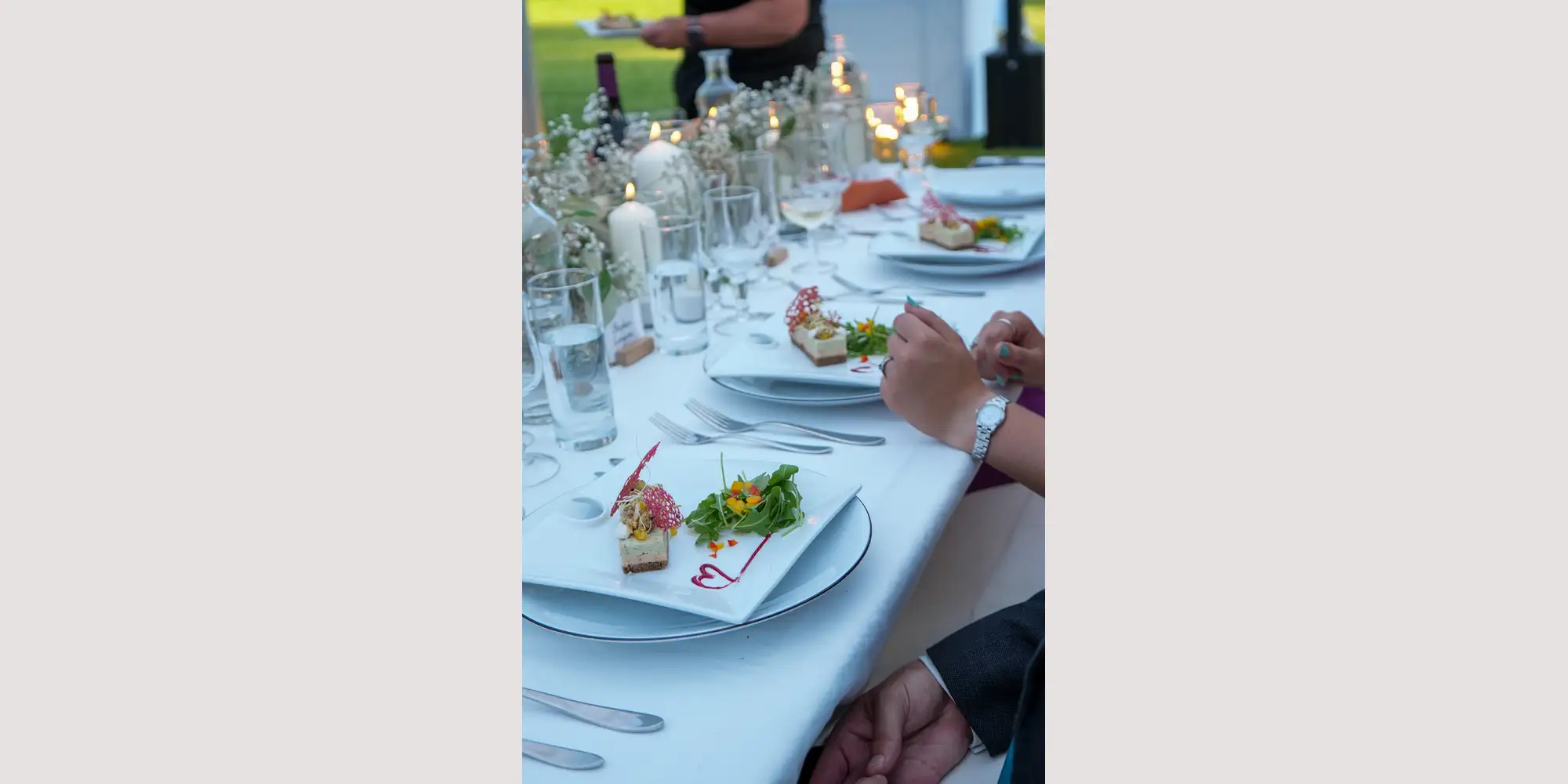 chateau with caterer wedding