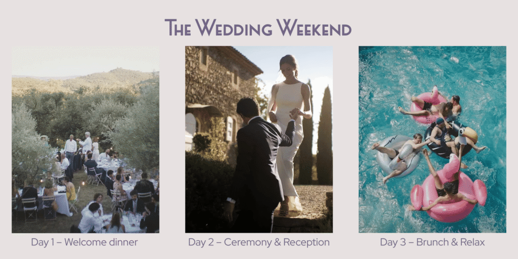The wedding weekend