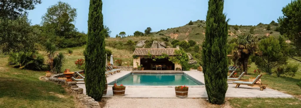 French wedding venues with pool