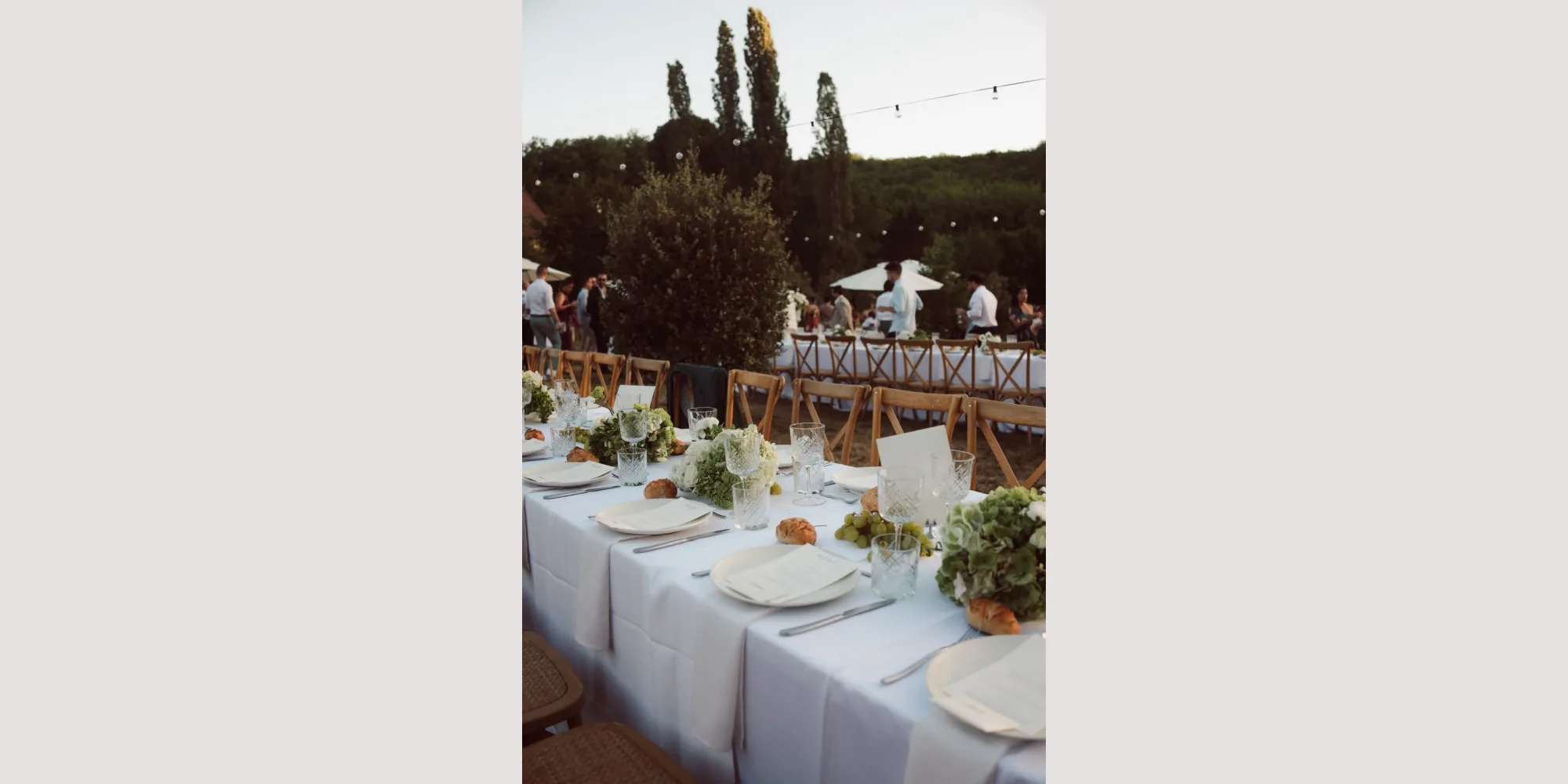 French country wedding venue outdoor meal